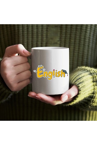 Öğretmenler Günü Bardağı - İngilizce Öğretmeni Bardağı Beyaz