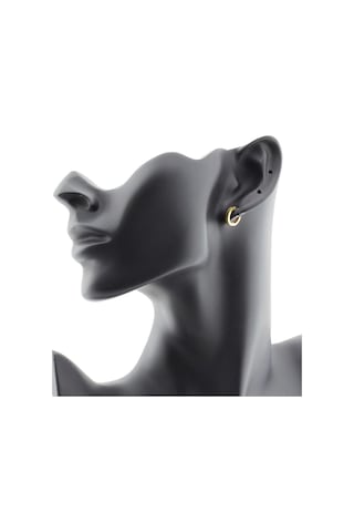22 Ayar Altın Minimal Halka Küpe Sarı Altın