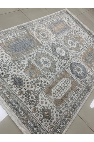 Merinos Halı Valeria 91062 060 Serisi Salon Oturma Yatak Odası Halısı Gri - Krem