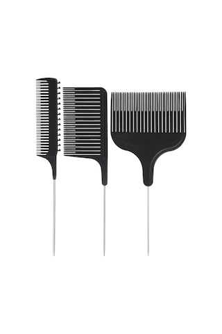 Singree R-21173 Model Saç Boyama Tüpü Seti - 3'lü Paket, Bölümlü Boyama İçin Çelik İğne Tarak, Pa+abs Malzeme