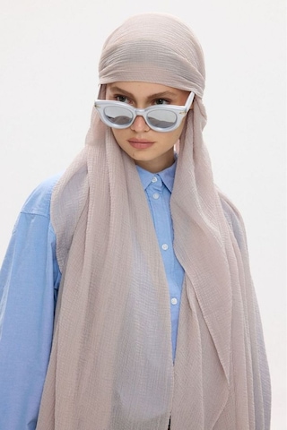 Fenza Scarf Freya Müslin Püsküllü Bürümcük Pamuklu Şal Gri