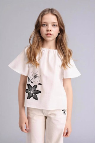 Defacto Twill Bluz Kız Çocuk G7578a826smwt34 Beyaz-wt34