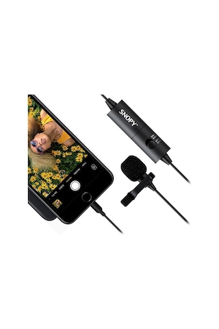 Snopy SN-100M Akıllı Telefon ve Youtuber Yaka Mikrofonu Siyah