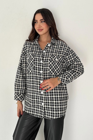 Çift Cepli Oduncu Gömlek Siyah Siyah