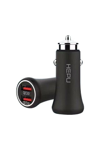 Hepu Hp-779 Araç Çakmaklık Şarjı 18 Watt Çift Çıkış