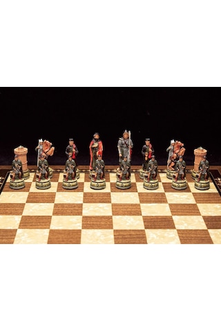 Camelot Satranç Figürleri Şah 8 Cm Kral Arthur, Merlin Ve Şövalyelerin Dünyası Sadece Figür