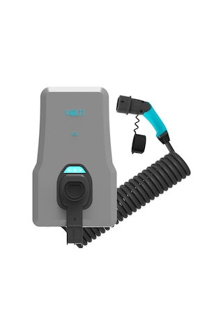 Volti Home Düz Kablolu 22 kW 32A Tip-2 380V AC Sabit Elektrikli Araç Şarj İstasyonu (TOGG/Tesla/Uyumlu)