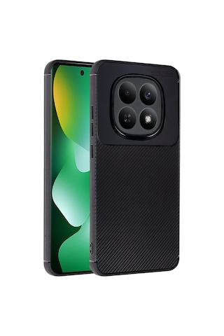 Xiaomi Redmi Note 15 Pro 4g Kılıf Focus Carbon Silikon Kapak Siyah