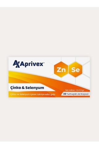 Aprivex Çinko Selenyum 30 Yumuşak Kapsül