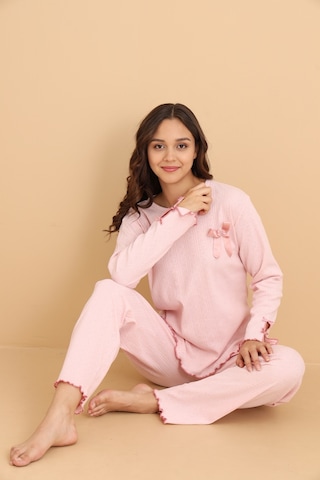 Mirano 8604 Pointel Kumaş Mevsimlik Günlük Kadın Pijama Takımı Pembe