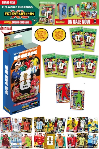 Dünya Kupası Fıfa 2026 Panini Adrenalyn Xl Upgrade Set Koleksiyon Kartı 1 Paket 50 Kart