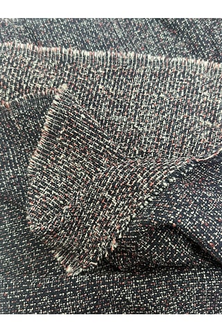 Minimal Desenli Şanel Kumaş 2,30x1,50 Metre Siyah
