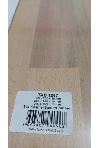 Dogal Ahsap Tek Parca Kesme Ve Sunum Tahtası 3'lü Set. Ahşap