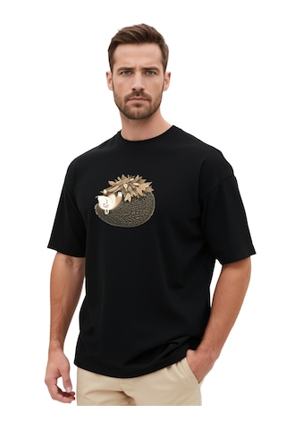Ogc Kirpi Oversize Unisex T-shirt Siyah