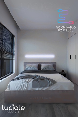 Led Bar Dekoratif Rgb Çok Renkli Animasyonlu Modlu Kumandalı Barblue1