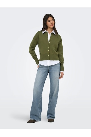 Only Onlmıo Ls O-neck Button Cardiga Kadın Hırka 15377295 Yeşil