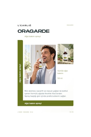 L'carlıe Oragarde Ağız Bakım Spreyi Ferahlatıcı 50 Ml