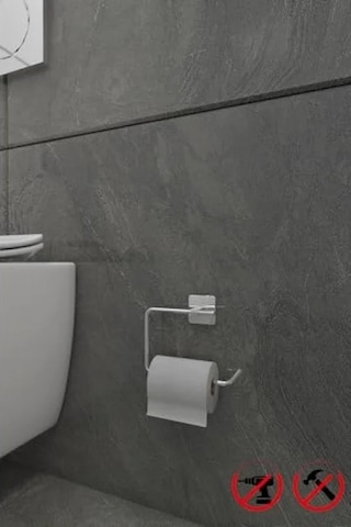 Kare Krom Yapışkanlı Açık Tuvalet Kağıtlığı 16.5 x 12.2 x 11.2 CM