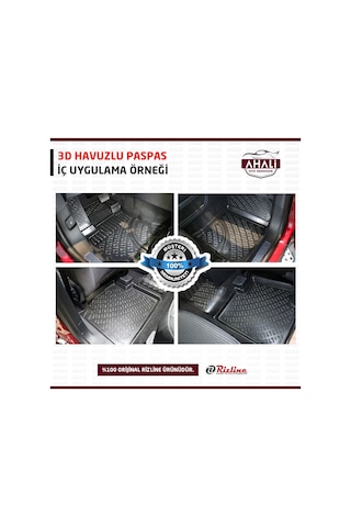 Rizline Audi A3 2003-2012 3D Havuzlu Paspas+KOKU HEDİYELİ