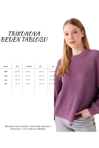 Trikonova Oversize Triko Kazak Lila