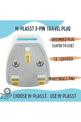 Lexroo Tip G, İngiliz Adaptör Fişi, Hindistan, İngiltere, Dubai, Hong Kong, Singapur, Kıbrıs Fişi