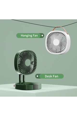 Honmex Taşınabilir Katlanabilir Masaüstü Fan 3 Hızlı Rüzgar Modu 2000mah Pil Usb Şarjlı Ev, Ofis, Seyahat İçin