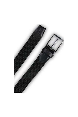 Mft Leather Hakiki Deri Erkek Örgü Kemer 3,5cm, Siyah 9863 Siyah