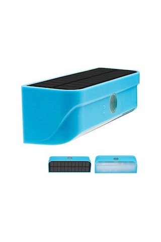 Novahub Gs-sl1804-s 1w Güneş Enerjili Led Duvar Lambası - Otomatik Aç/kapa, Ip65 Su Geçirmez Mavi, Led Işık Sensörü, Dayanıklı Design Mavi