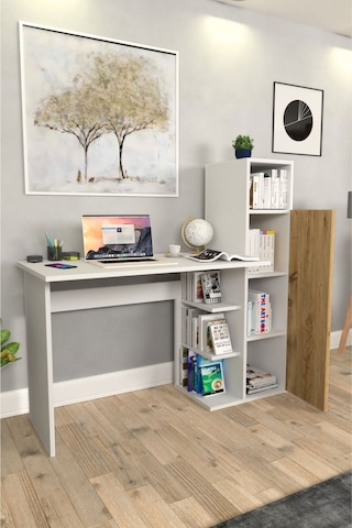 Diamond Dolaplı Çalışma Masası Çam Çam