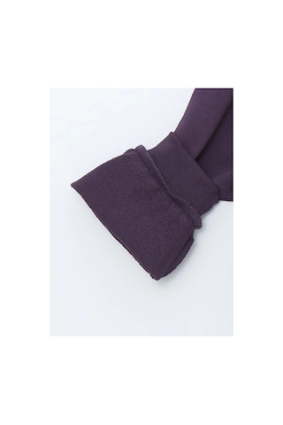 LC Waikiki Lcw Kids Mor Bisiklet Yaka Uzun Kollu Baskılı Erkek Çocuk Sweatshirt Koyu Mor