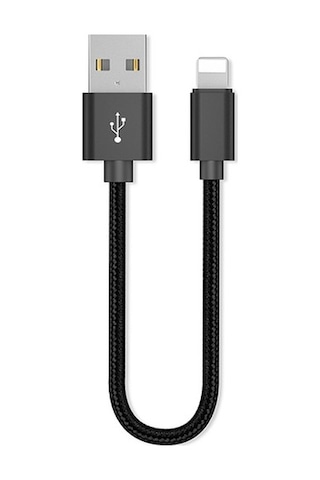 Ally Apple iPhone Uyumlu iOS 3.0A Hızlı Şarj Halat Usb Kablo 20Cm (324799018)