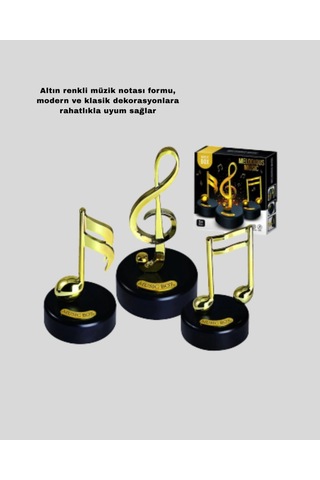 Altın Nota Temalı Müzik Kutusu Müzikli Hediyelik 61864841