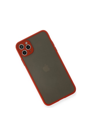 Gld-spt- Newface Apple Uyumlu iPhone 11 Pro Max Kılıf Montreal Silikon Kapak - Kırmızı