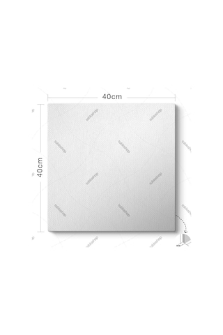 Mavi Kırmızı Sarı Soyut Kanvas Tablo 40 X 40