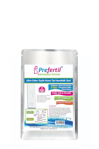 Ultra Erken Gebelik/hamilelik Kaset Test - 1 Paket 3 Test