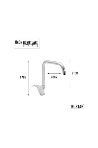 Kustar Lexus Aç Kapa Mutfak Eviye Bataryası Krom