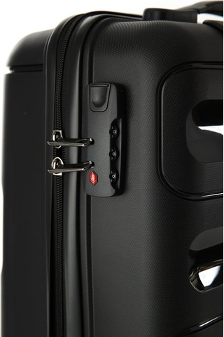 Kırılmaz Valiz Kılf Set Orta Boy Siyah Polipropilen Gövdeli 8683255012411 Siyah