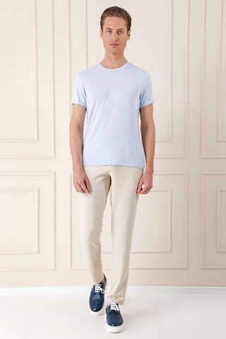 Efor Slim Fit Bisiklet Yaka Düz Pamuklu Buz Mavi Tişört Ts 823 Buz Mavi