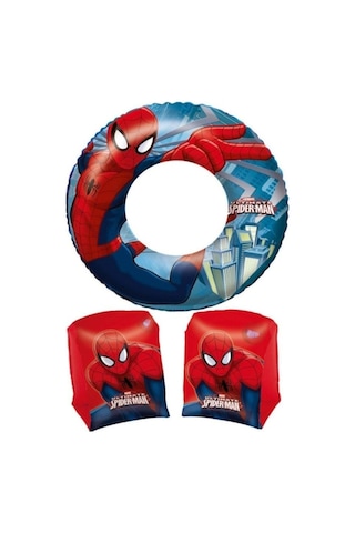 Örümcek Adam Spiderman Lisanslı Deniz Havuz Çocuk Can Simidi Ve Kolluk Sarı
