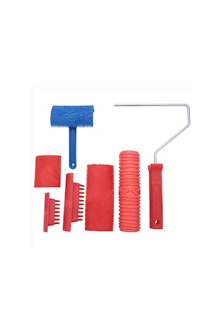 Xurunkeji Ahşap Desenli Alet Seti, 6 Adet 7 İnçlik Desenli Boyama Aleti Ahşap Doku Boya Rulosu Ahşap Desenli Aletler Duvar Odası Sanatı İçin