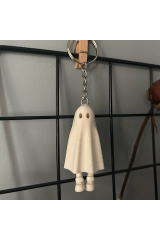 Hayalet Anahtarlık Ayakları Hareketli 3 Boyutlu El Yapımı Figür