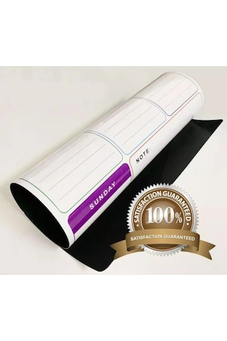 35x50 Cm Haftalık Magnet Planlayıcı, Silinebilir Mıknatıslı Yazı Tahtası Pano + 2 Kalem