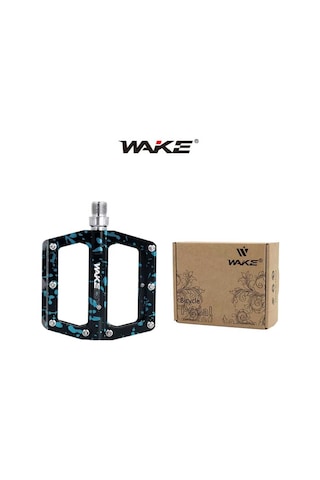 Wake Alüminyum Rulmanlı Siyah / Mavi Kamuflaj Desenli Pedal