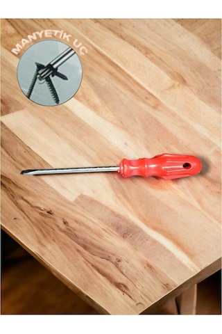 Ecole Düz Tornavida Manyetik Uç Orta Boy 6x125 Mm Krom Yanedium Çelik