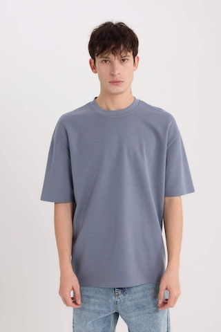 DeFacto Oversize Geniş Kalıp Ütü Gerektirmeyen Bisiklet Yaka Kısa Kollu Basic Düz Ağır Kumaş Tişört X3926AZ25SPGR504