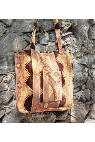 Bk Gift El Yapımı Otantik Türk Kilim Omuz Çantası -6, Günlük, Kitap, Tablet, Plaj Ve Seyahat Çantası Kobitmeyencom35841 Bk Gift