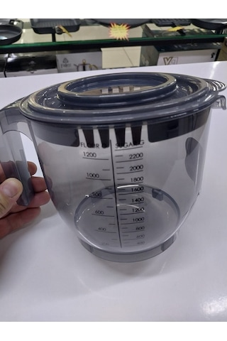 Technow Vip Ahmet Vp-023 2200ml Kumsal Kapaklı Çırpma Mikser Kabı Füme