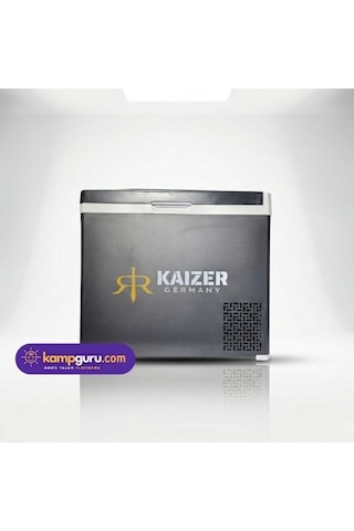 Kaizer Germany 50 Litre Buzdolabı 12 Volt - 24 Volt Taşınabilir, Metal Gövde Kamp Buzdolabı