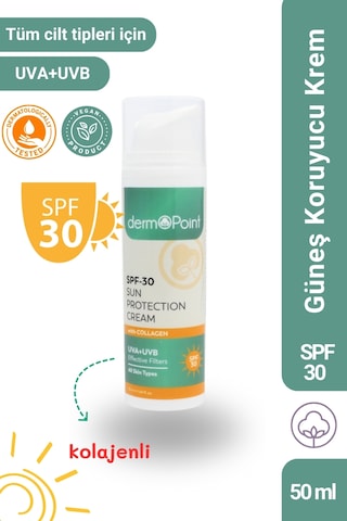 Dermo Point Kollajen İçerikli Koruyucu Güneş Kremi SPF30 50 ML