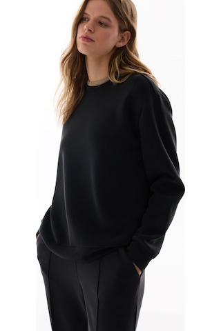 Penti Siyah Bisiklet Yaka Oversize Modal Sweatshirt